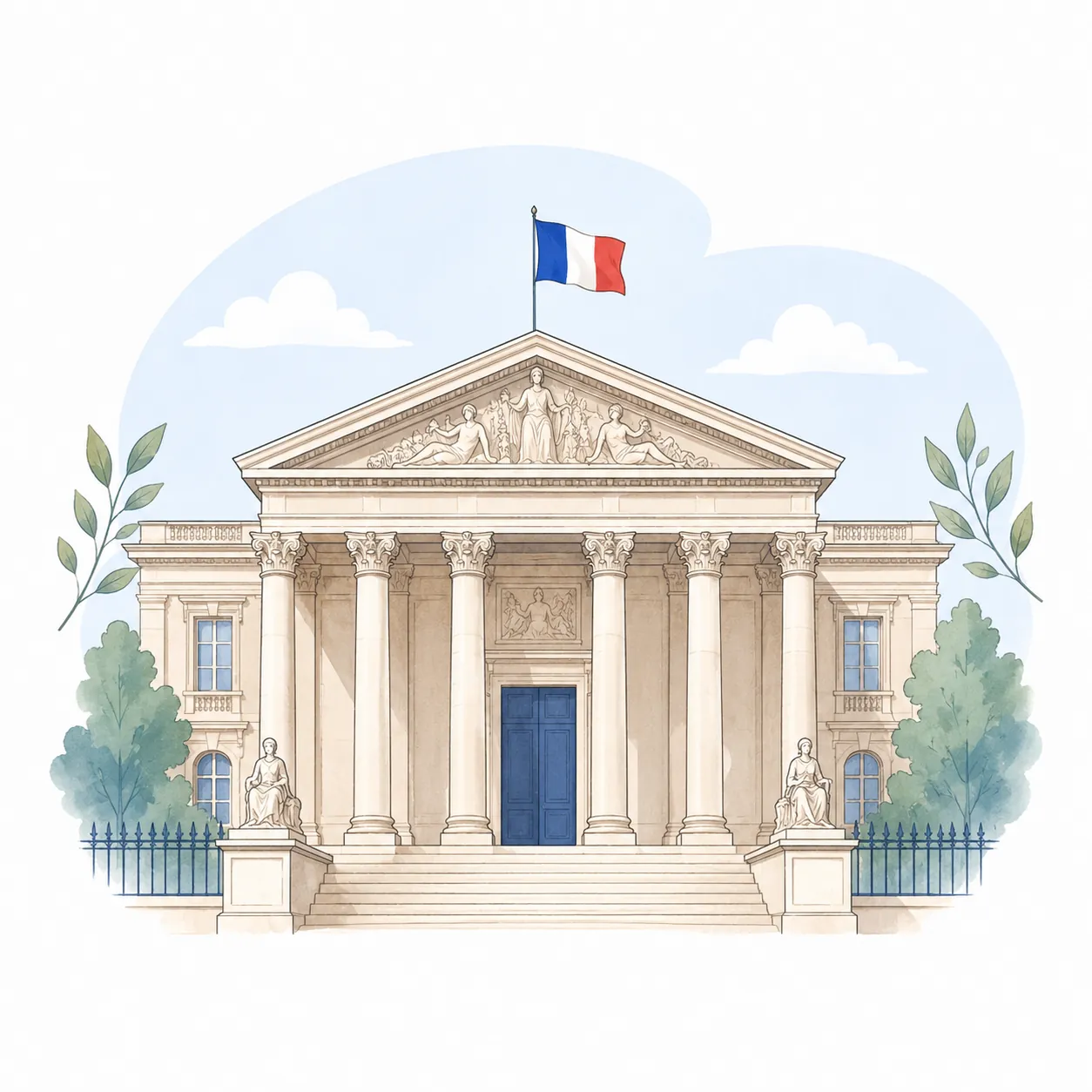 Illustration des institutions françaises